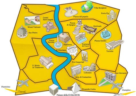 Touristic Attraction Map Of Rome For All Us Newbies Our Dream Trip