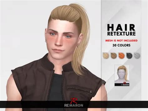 The Sims Resource Disel Hair Retextured By Remaron Sims 4 Hairs
