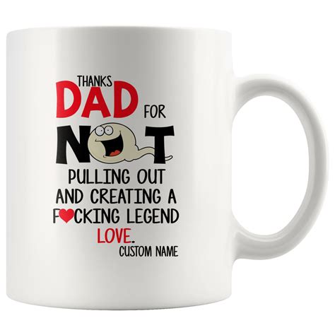 Funny Fathers Day Mug Fathers Day Tthanks Dad For Etsy