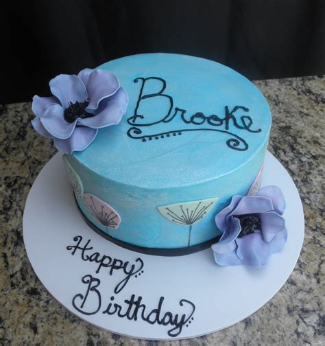 Sweet Ts Cake Design Brookes Anemone Pastel Flower 15th Birthday Cake