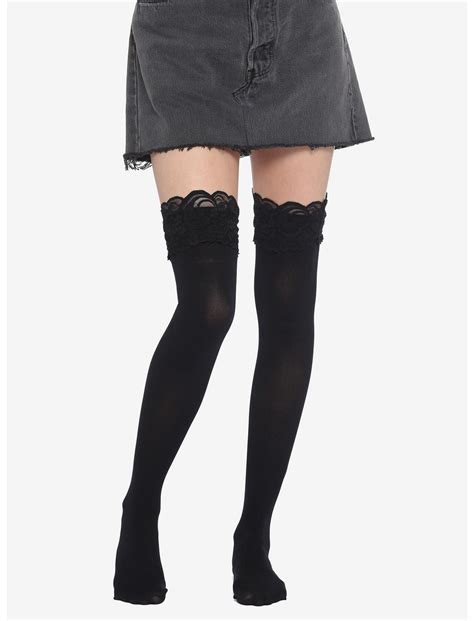 black lace thigh highs hot topic