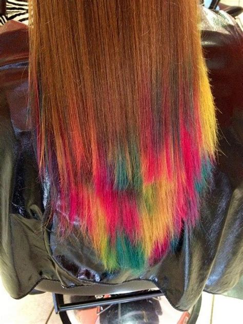 Like A Paint Brush Dip Dye Hair Hair Styles Rainbow Hair