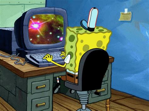 Spongebob Squarepants Computer  Find And Share On Giphy