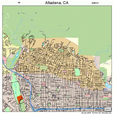 Altadena California Street Map 0601290