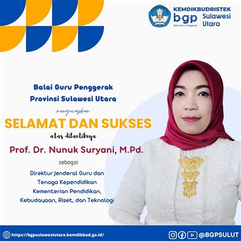 Selamat Dan Sukses Atas Dilantiknya Prof Dr Nunuk Suryani Mpd