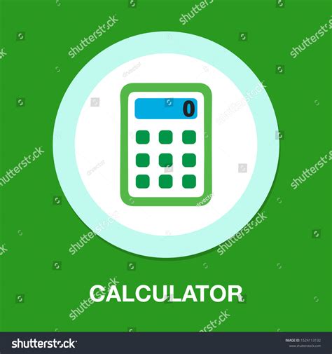 Vector Calculator Symbol Mathematics Illustration Sign Stock Vector