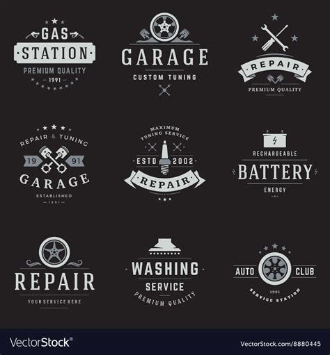 Car Service Logos Templates Set Royalty Free Vector Image