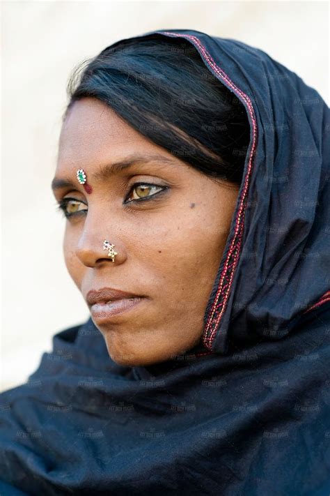 Portrait Of A Very Beautiful Woman From The Rajasthani Bhopa Tribe