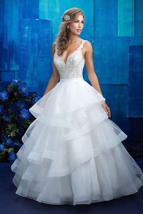 Allure Bridal Wedding Dress Ruffle Wedding Dress Bridal Ball Gown