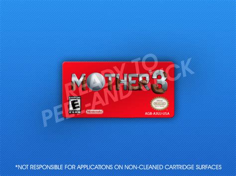 Gameboy Advance Mother 3 Label Retro Game Cases