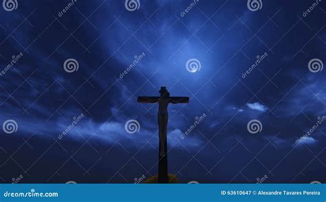 Jesus Crucified At Night Footage Video Stock Video Video Of Crucified Sacrifice 63610647