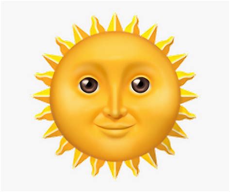 Transparent Sun Face Clipart Sun Sonne Emoji Apple Hd Png Download