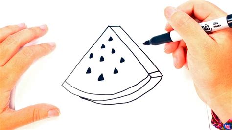 how to draw a watermelon step by step easy drawing of watermelon