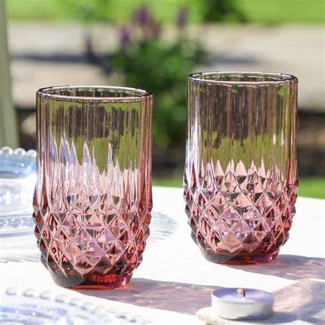 Two Luxury Coloured Glass Tea Light Holders By Dibor