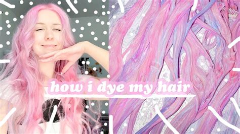 Pink Hair Dye Tutorial How I Dye My Hair Kayla Hadlington Youtube