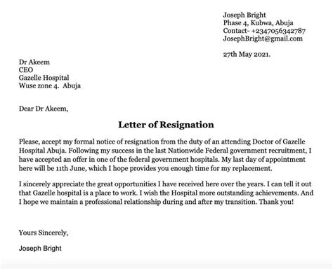 The Best Way To Write A Letter Of Resignation