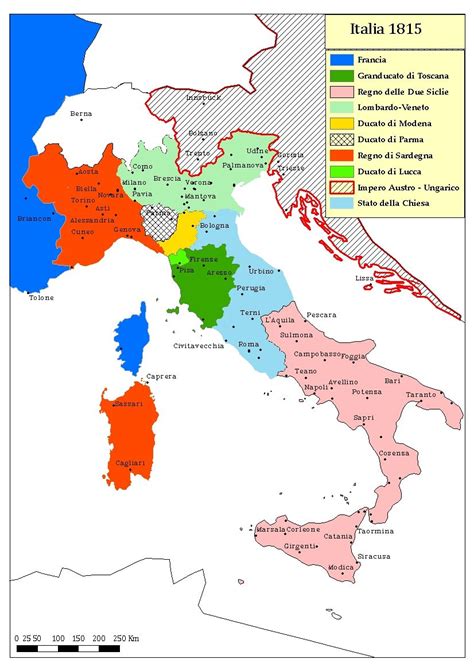 150 Anni Dellunità Ditalia La Geografia Dellitalia Italia 1815