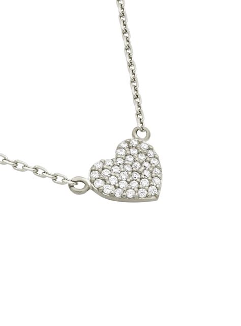 My Valentine Cz Heart Necklace In Silver — Jewellery Co Australia