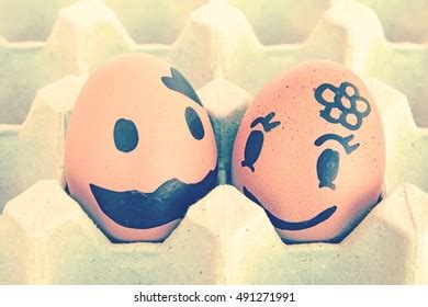 Funny Face Eggs Arranged Carton Stock Photo 554886217 Shutterstock