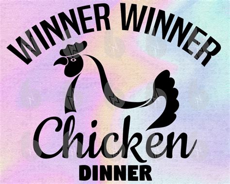 Winner Winner Chicken Dinner Svg Files For Cricut Silhouette Etsy
