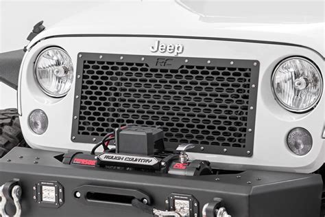 👉rough Coutry Jeep Laser Cut Mesh Replacement Grille Wrangler Jk Jku