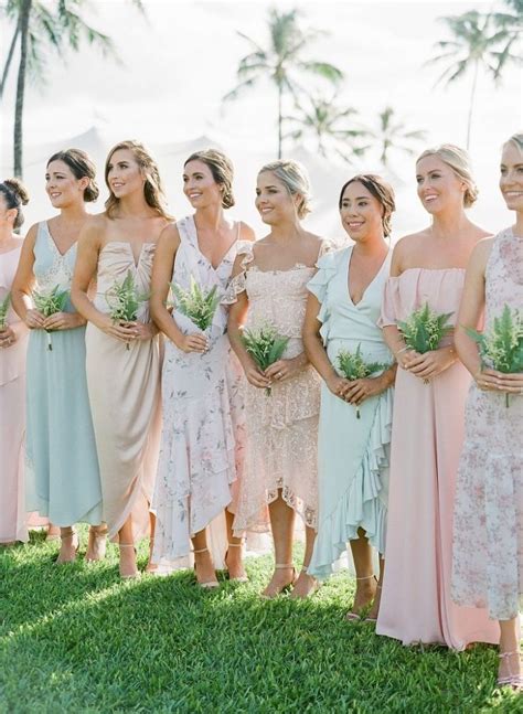 All The Mix And Match Bridesmaid Dress Inspiration You Could Ever Want Over The Moon