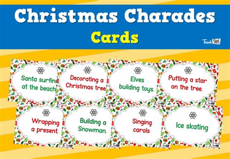 Christmas Charades Cards Teacher Resources And Classroom Games