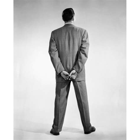 Rear View Of A Man Standing With His Hands Behind His Back Poster Print 24 X 36