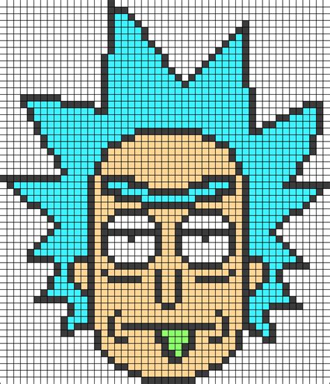 Rick And Morty Minecraft Pixel Art