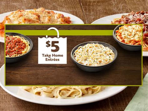 Olive Garden Now Offers 5 Take Home Entrees Every Day All Year Long