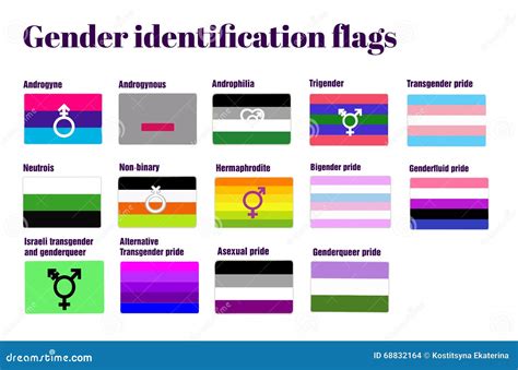 lgbt gay flags flat vector illustration homosexual couple pride flags of gender