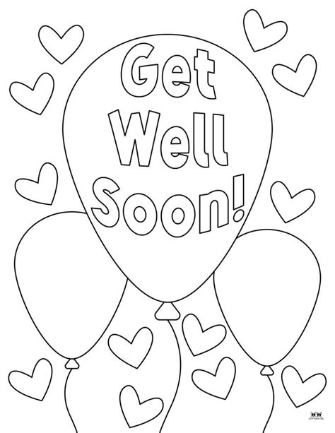 Get Well Soon Coloring Pages - 15 FREE Pages | Printabulls | Printable