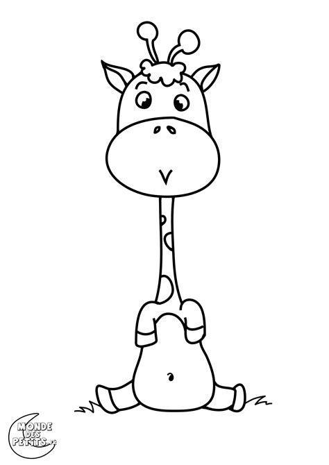 Coloriage Girafe Facile