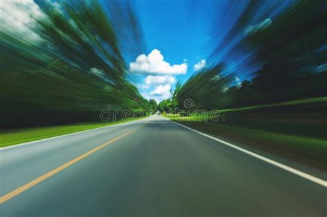 Abstract Motion Blurred View Of The Street Stock Photo Image Of