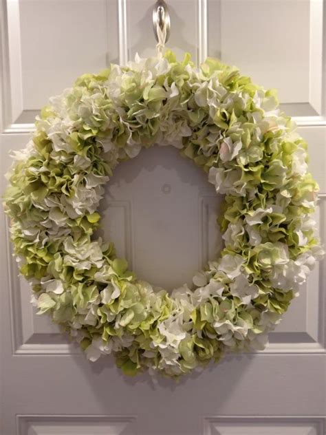 Spring Hydrangea Wreath Front Door Wreath Wreath Decor Wall Etsy