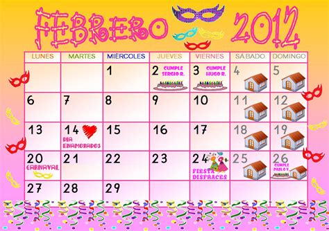 Los Solecitos De Adela Calendario Febrero 2012