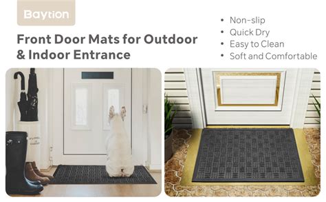 Baytion Door Mats 24 X36 Front Doormats For Outdoor Indoor Entrance