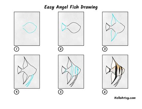 Easy Angel Fish Drawing Helloartsy