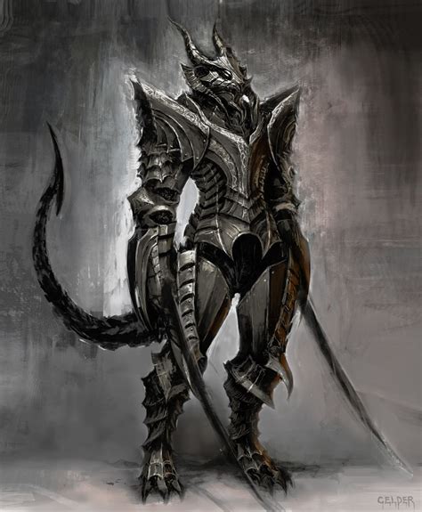 Artstation Dragon Armor Celder Art Dragon Armor Fantasy Character
