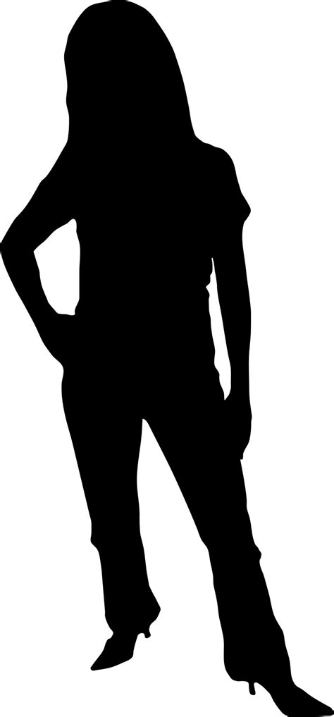 Public Domain Clip Art Image Illustration Of A Female Silhouette Id