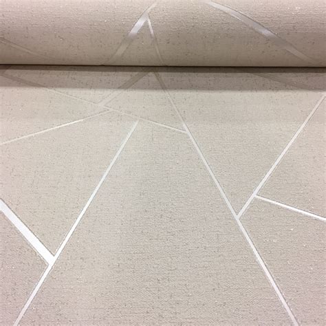 Apex Geometric Wallpaper Luxury Textured Vinyl Metallic Glitter Fine