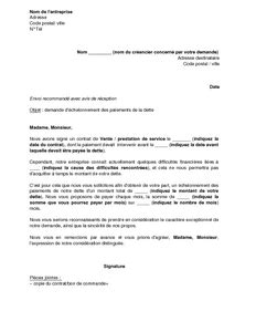 Exemples De Documents Mod Le De Lettre De R Clamation Pour Non Paiement