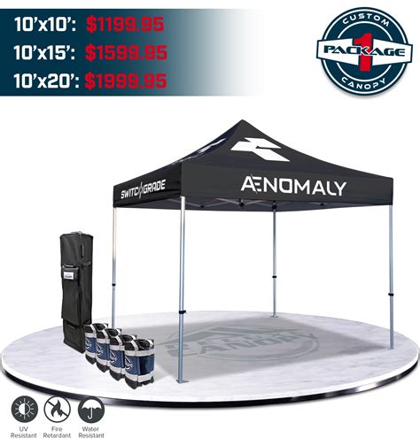 Custom Printed Pop Up Canopy Tent Package 1 Branded Tent With Logo