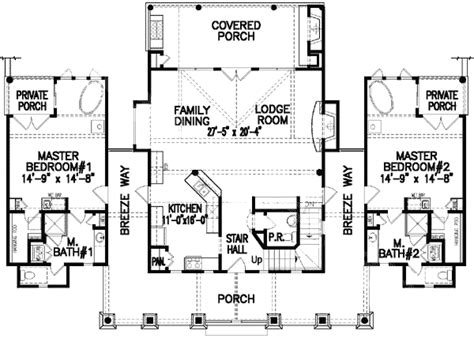 Plan 15705ge Dual Master Bedrooms Unique House Plans Single Level