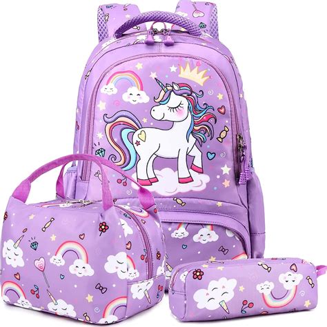 Buy Girls School Backpack Set Unicorn Backpack Lightweight Kids School