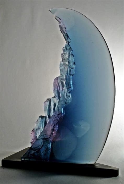 Blue Moon Glass Sculpture By Crispian Heath Pyramid Gallery