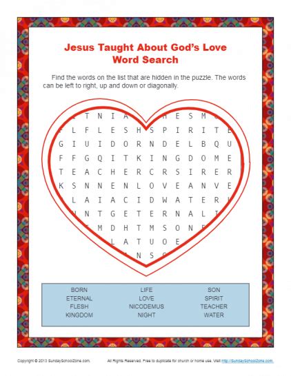 Nicodemus Visited Jesus Archives Bible Word Searches Sunday School