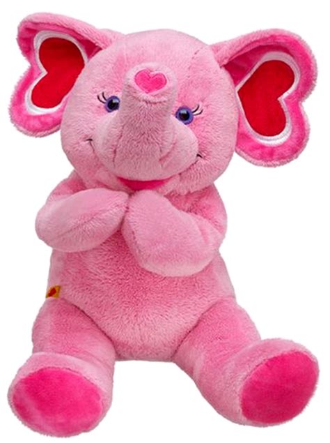New Build A Bear Tons Of Love Pink Elephant 17 Inch Stuffed Plush Toy