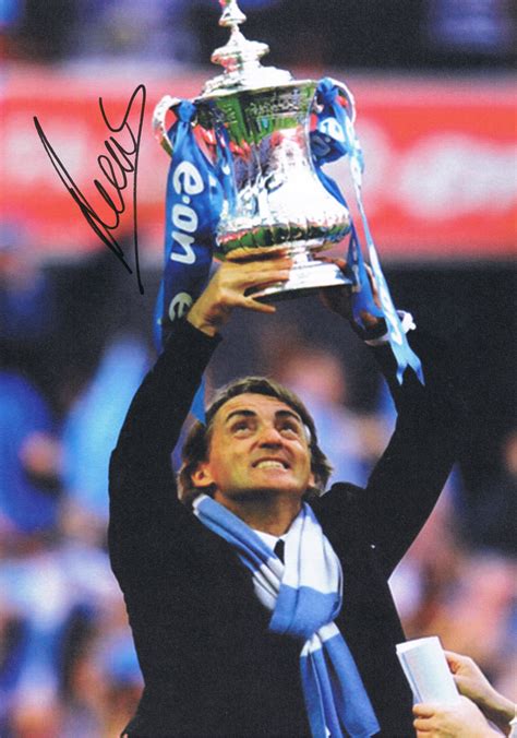 Former manchester city manager roberto mancini is reportedly on the radar of manchester united as a potential replacement for ole gunnar solskjaer. Signed Roberto Mancini Manchester City FA Cup Photo