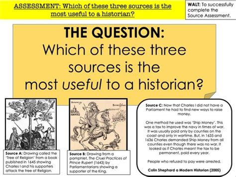English Civil War Assessment Which Of These Three Sources Is The Most
